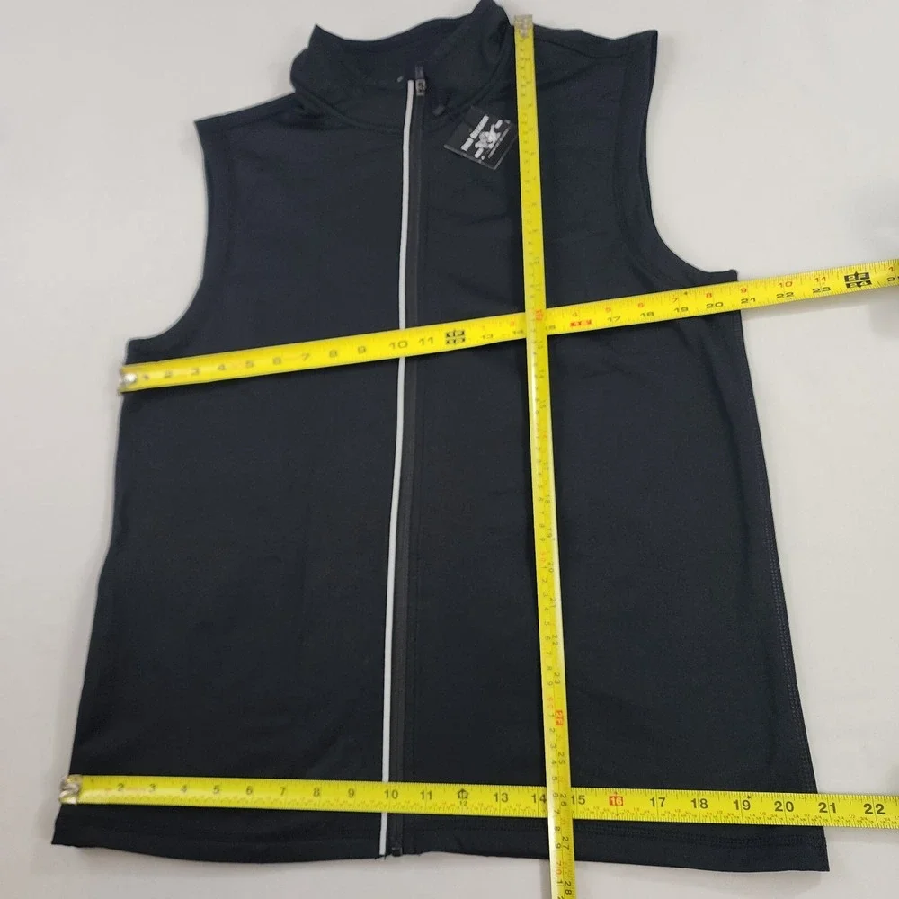True Religion Mens Vest Sweatshirt Full Zip Black Stretch Performance Size M